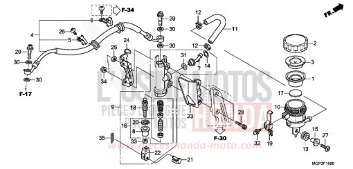 REAR BRAKE MASTER CYLINDER (CBR1000RR/S) CBR1000RRE de 2014
